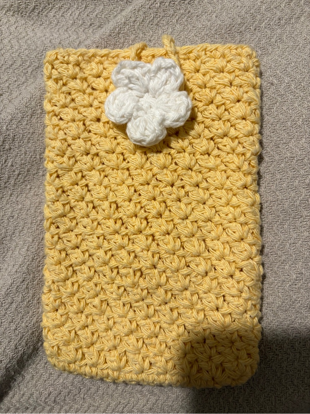 Handmade Crocheted Yellow  Ereader Sleeve